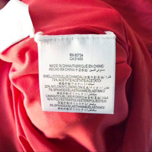 BCBGMaxAzria Lou Poppy Orange Ruched Bodycon Dress Size Small - Picture 8 of 8